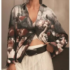 Brielle Relaxed button down blouse